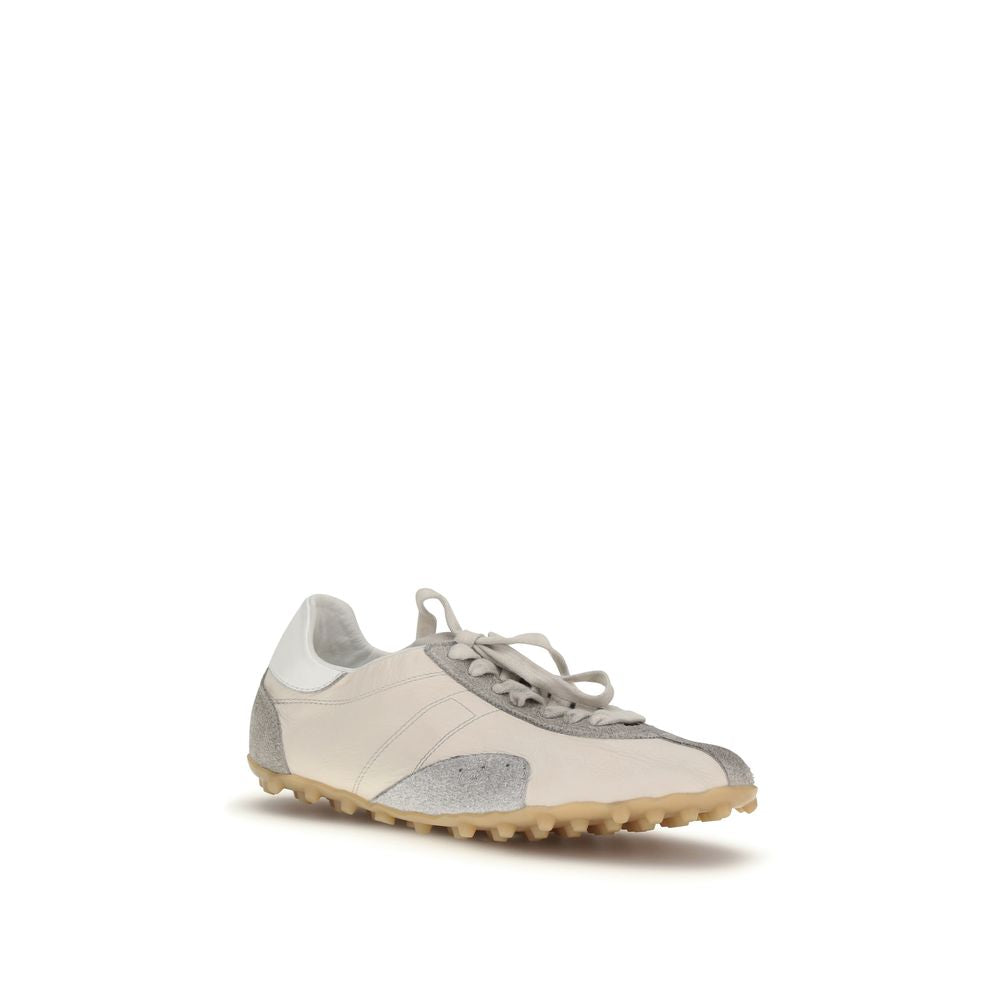Maison Margiela Women's Athletic Suede Leather Sneakers - Beige
