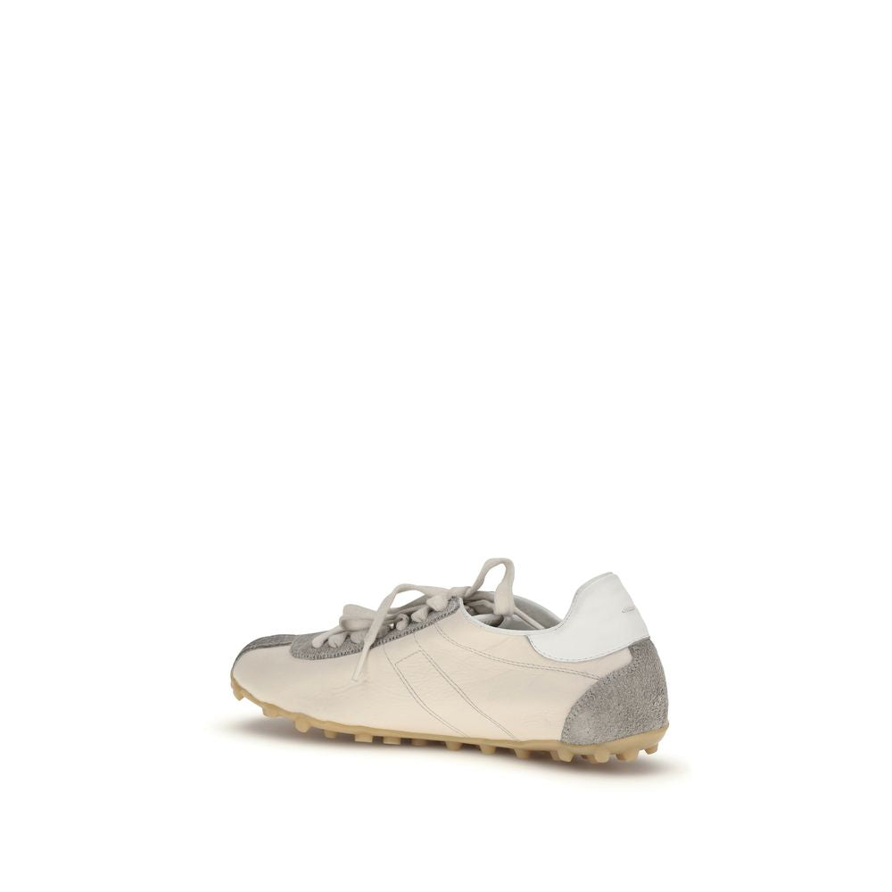 Maison Margiela Women's Athletic Suede Leather Sneakers - Beige