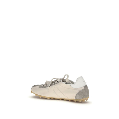 Maison Margiela Women's Athletic Suede Leather Sneakers - Beige