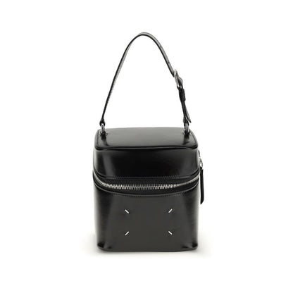 Bucket Shoulder Bag by Maison Margiela for women in bos taurus calf leather black, white & signature features a effortless chic silhouette with a secure zipper, ample , and versatile shoulder-strap, handle & adjustable-strap for a effortless chic finish.
