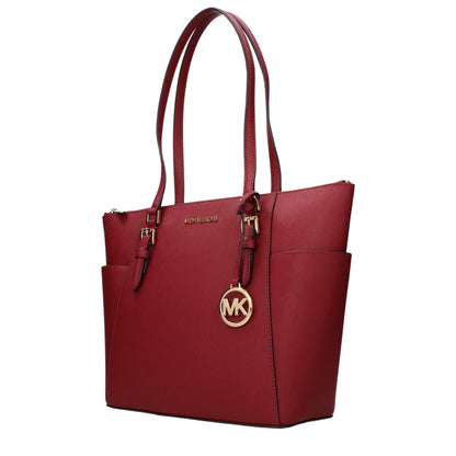 Shoulder Bag by Michael Kors for women in leather red showcases a statuesque silhouette, artfully detailed with a secure , organized , and versatile shoulder-strap for a statuesque look.