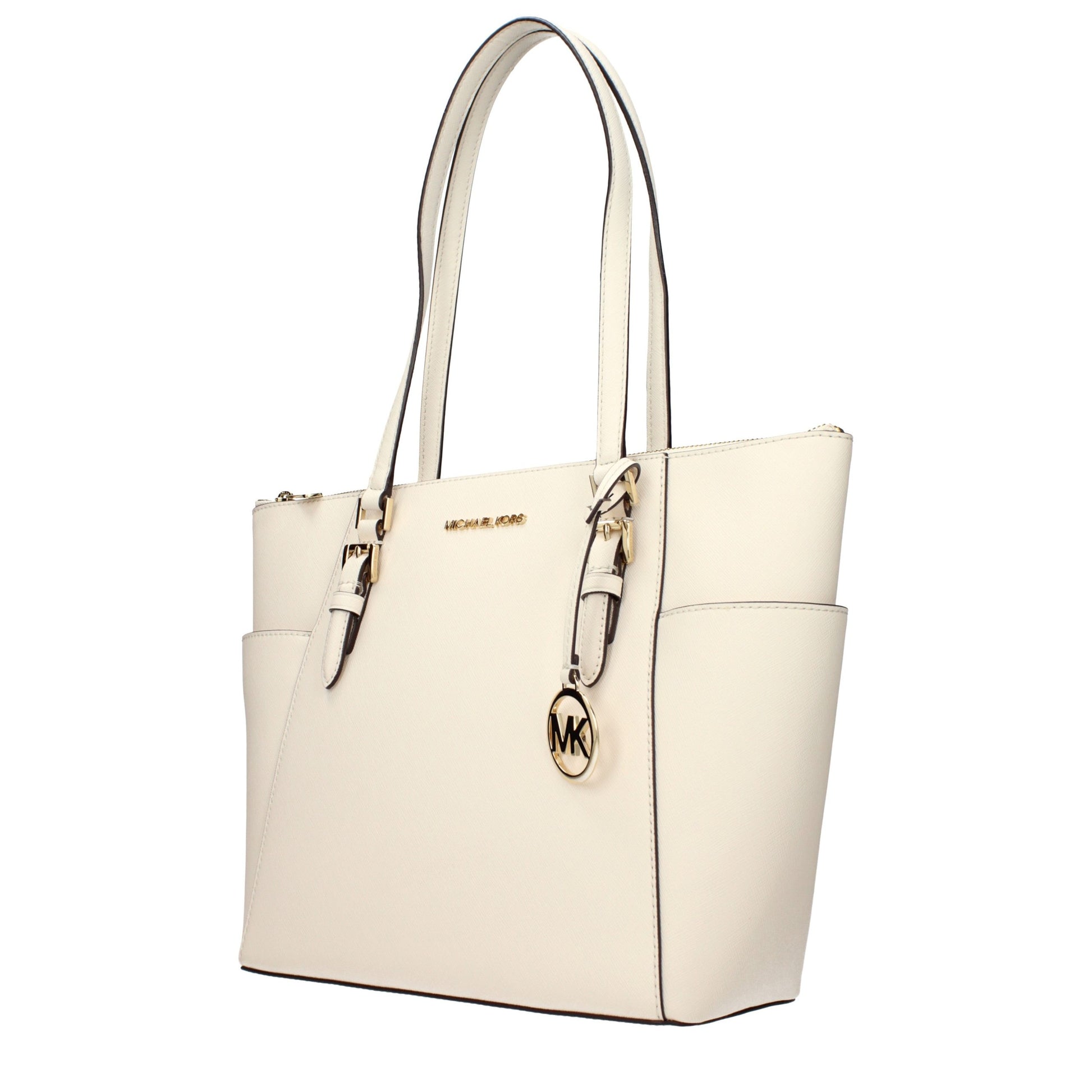 Shoulder Bag by Michael Kors for women in leather beige features an effortlessly chic silhouette with a secure , ample , and versatile shoulder-strap for effortlessly chic everyday luxury.