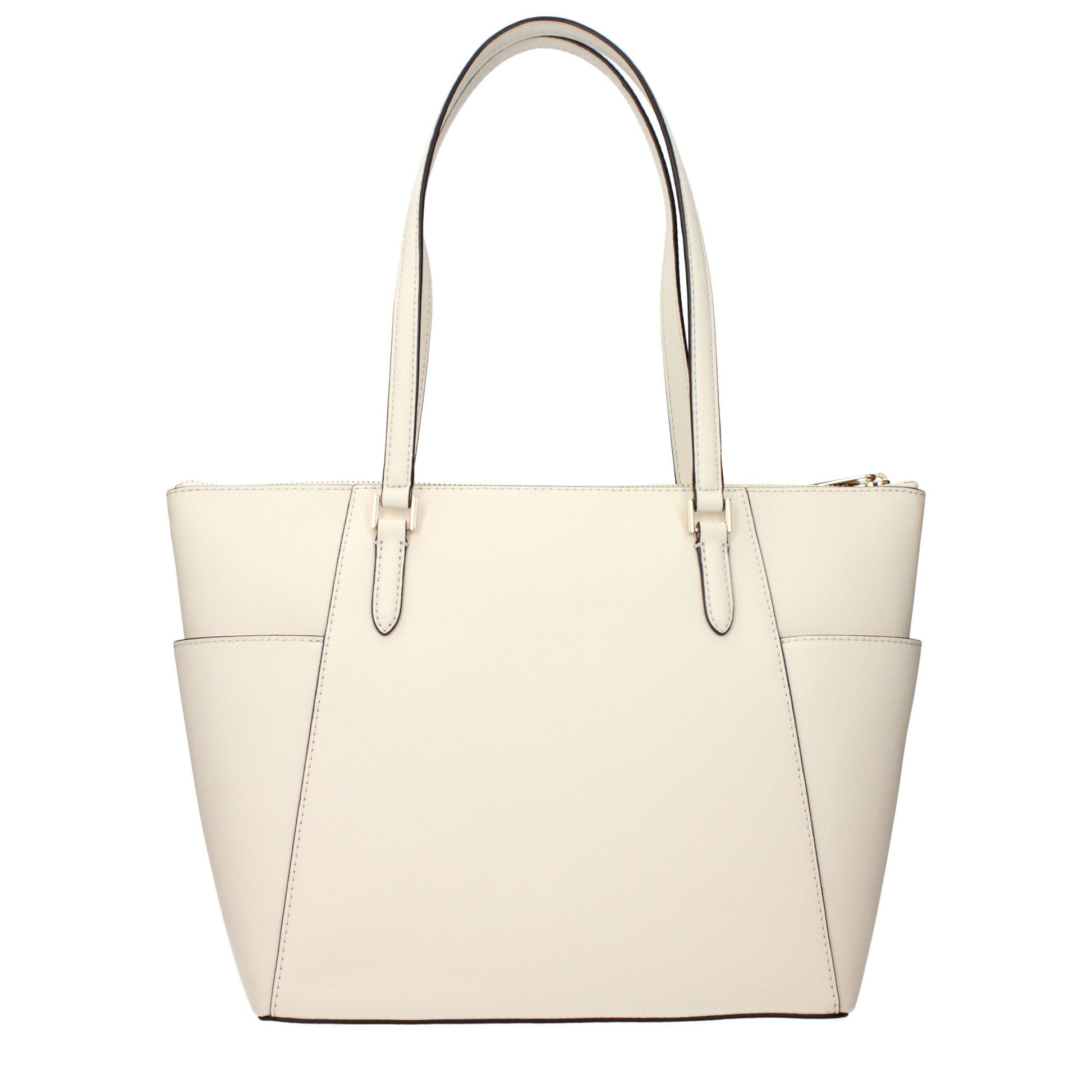 Shoulder Bag by Michael Kors for women in leather beige features a statuesque silhouette, showcasing a secure and statuesque with versatile shoulder-strap for a statuesque finish.