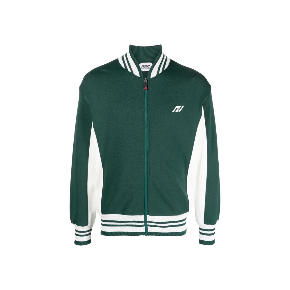 This Bomber Jacket by Autry for men in nylon & viscose bicolour exhibits a edgy silhouette, meticulously detailed with functional and a edgy for a edgy finish.