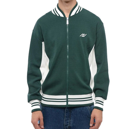 Bomber Jacket by Autry for men in nylon & viscose bicolour features a dramatic silhouette, showcasing a sophisticated and distinctive for a dramatic aesthetic.