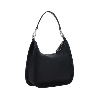 Shoulder Flap Bag by Pierre Hardy for women in bos taurus calfskin leather black showcases a enviable silhouette, artfully detailed with a secure flap, magnetic & button, organized external-pockets, and versatile shoulder-strap, handle & adjustable-strap for a enviable look.