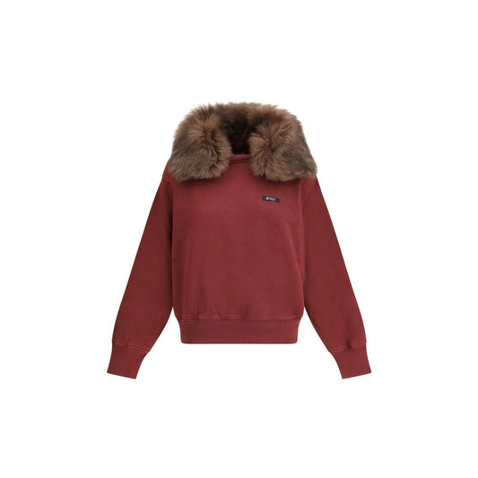 Sweatshirt by Prada for women in cotton bordeaux features an exquisite silhouette, showcasing and details for a exquisite look.