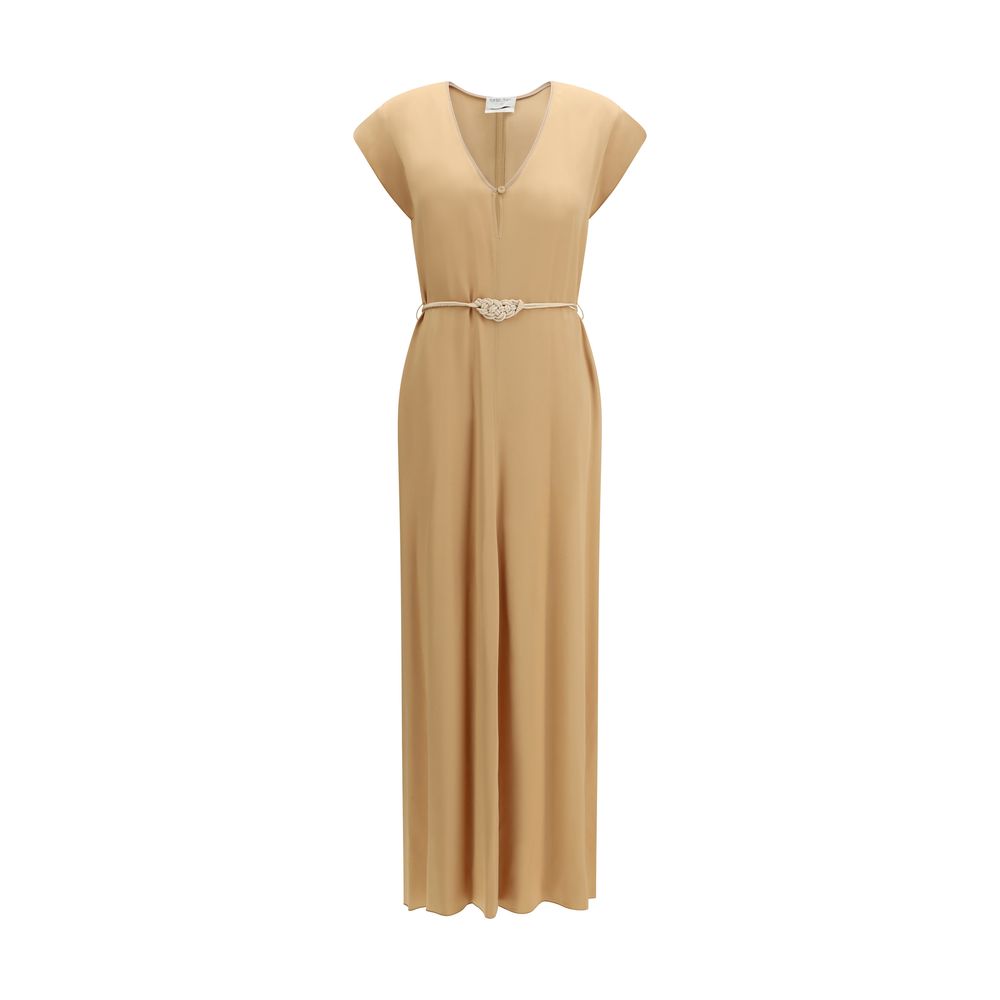 Dress by Forte_Forte for women in viscose orange features an magnificent silhouette, artfully detailed with a magnificent v-neck neckline and short-sleeve that flows into an magnificent short long.