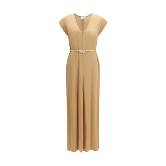 Dress by Forte_Forte for women in viscose orange features an magnificent silhouette, artfully detailed with a magnificent v-neck neckline and short-sleeve that flows into an magnificent short long.
