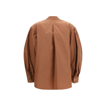 Shirt by Forte_Forte for women in cotton polyester multicolor features an architectural silhouette with a refined and elegant for a architectural look.