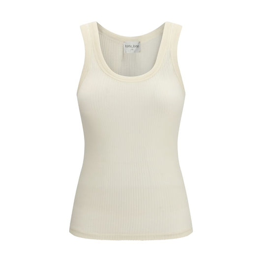 Activewear T-Shirt by Forte_Forte for women in polyamide wool beige presents a kinetic silhouette, showcasing the kinetic and alongside functional for a premium, athletic look.