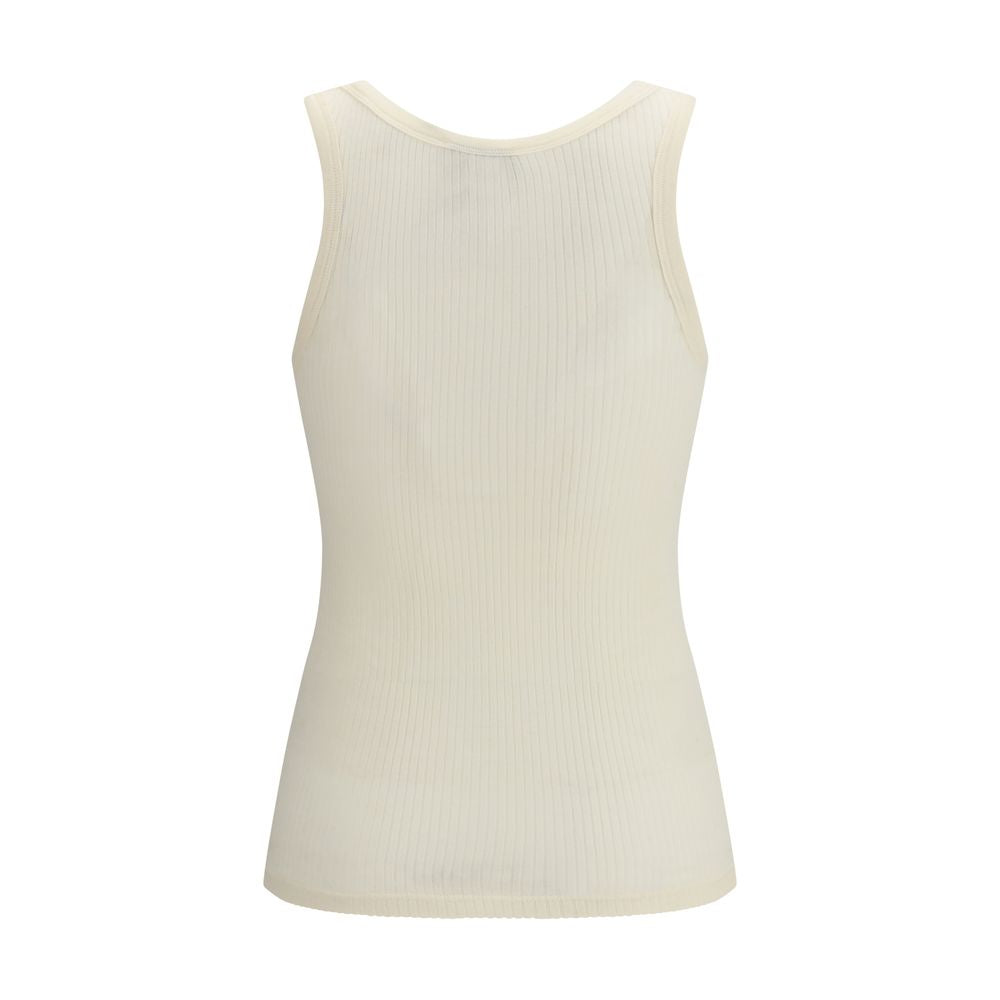 Activewear T-Shirt by Forte_Forte for women in polyamide wool beige features an ergonomic design with , highlighting a ergonomic length and ergonomic for a high-performance look.