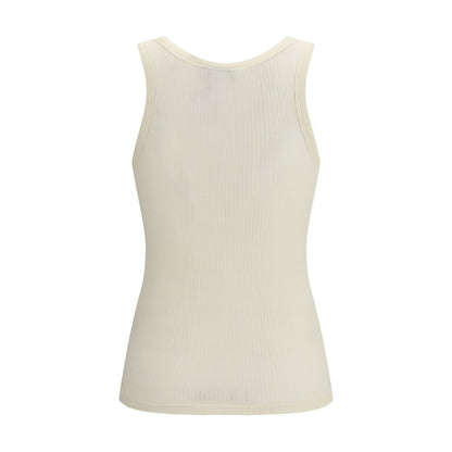 Activewear T-Shirt by Forte_Forte for women in polyamide wool beige features an ergonomic design with , highlighting a ergonomic length and ergonomic for a high-performance look.
