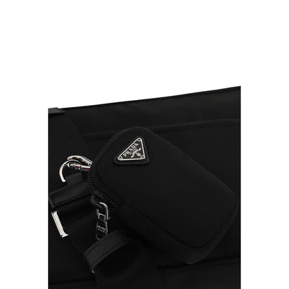 Evening Shoulder Bag by Prada for women in nylon black & signature features an effortlessly chic silhouette with a secure zipper, ample , and versatile shoulder-strap & adjustable-strap for effortlessly chic everyday luxury.