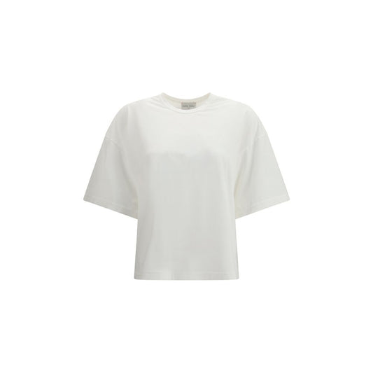 T-Shirt by Forte_Forte for women in organic cotton white showcases a chic silhouette, artfully detailed with a chic and for a chic finish.