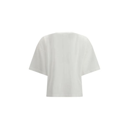 T-Shirt by Forte_Forte for women in organic cotton white showcases a unassuming silhouette, artfully detailed with a refined and unassuming for a sophisticated, contemporary look.