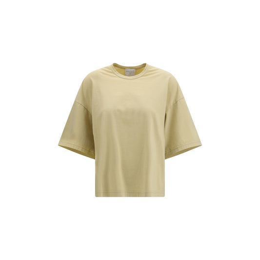 T-Shirt by Forte_Forte for women in organic cotton beige features an edgy silhouette, meticulously detailed with a sophisticated and for a truly edgy finish.