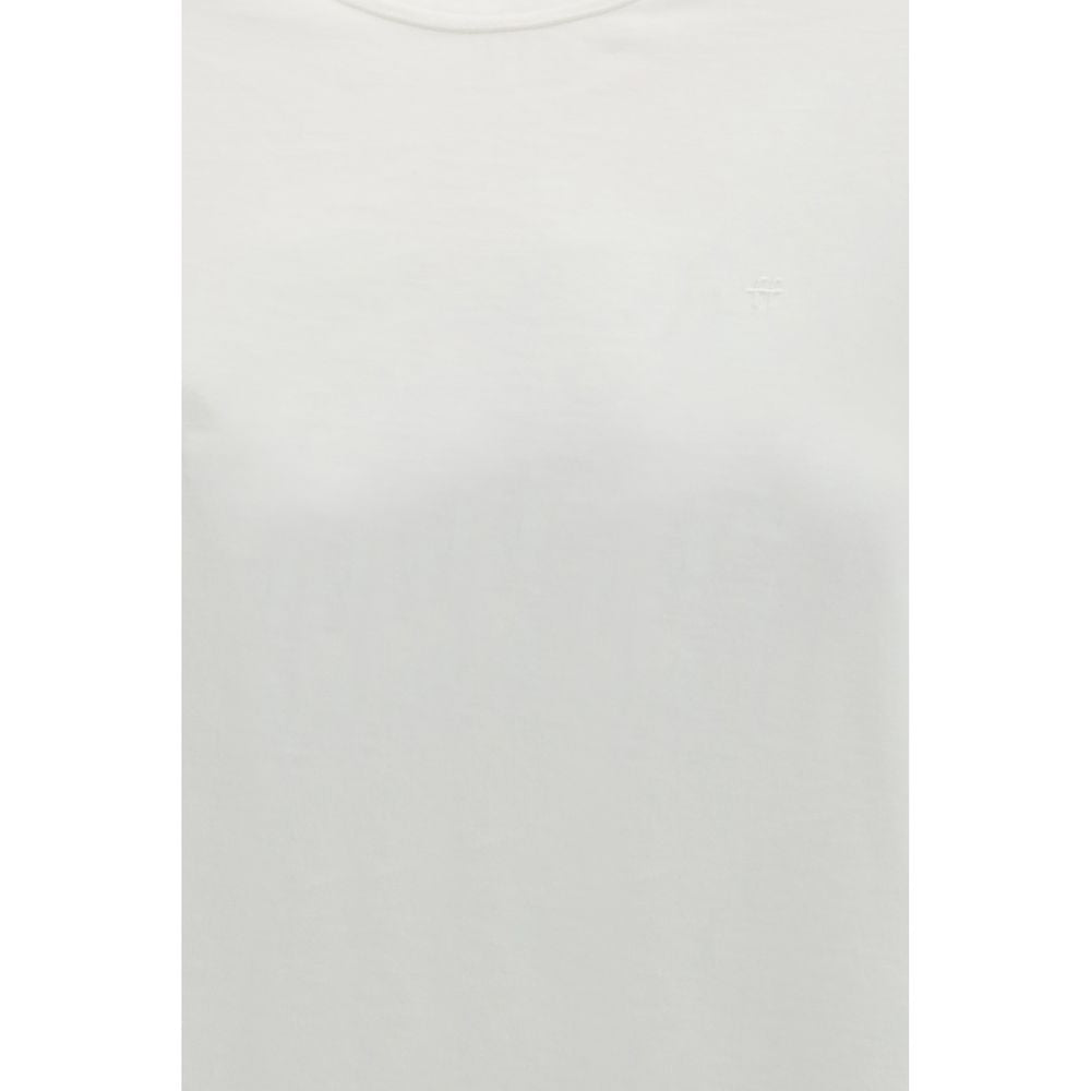 T-Shirt by Forte_Forte for women in organic cotton white showcases a chic silhouette, artfully detailed with a chic and for a chic finish.