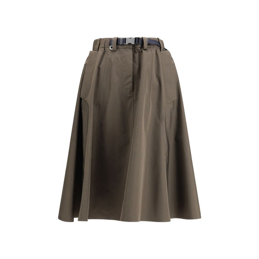 Skirt by Prada for women in tu polyester polyurethane & nylon bicolour features an relaxed-yet-refined silhouette that elegantly showcases the Ribbon Women's Tailored TU Polyester Polyurethane & Nylon Midi Skirt design and sophisticated midi.