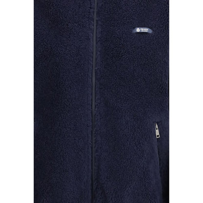 Overcoat by Prada for women in polyamide wool blue & signature features an voluminous silhouette, showcasing distinct pockets and a voluminous for a truly voluminous aesthetic.