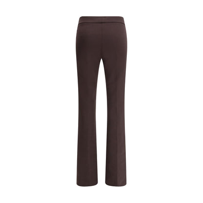Trousers by Avenue Montaigne for women in stretch polyamide brown & patterned features an sartorial silhouette, showcasing a precise flared & slim and long with a sartorial for a refined look.