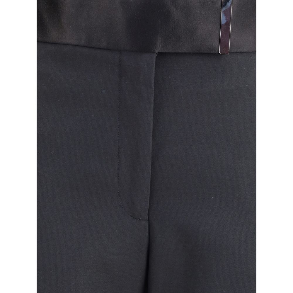 Pants by Tom Ford for women in wool & silk gold features an understated silhouette, showcasing a sophisticated regular-fit and long with a refined for an understated, polished aesthetic.