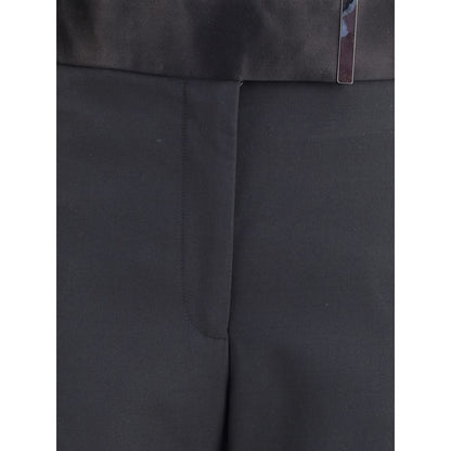 Pants by Tom Ford for women in wool & silk gold features an understated silhouette, showcasing a sophisticated regular-fit and long with a refined for an understated, polished aesthetic.