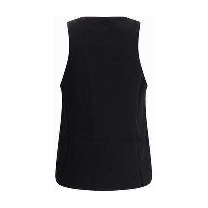 Activewear T-Shirt by SA SU PHI for women in polyester & silk black presents a kinetic silhouette, showcasing the kinetic and round neckline alongside functional for a premium, athletic look.