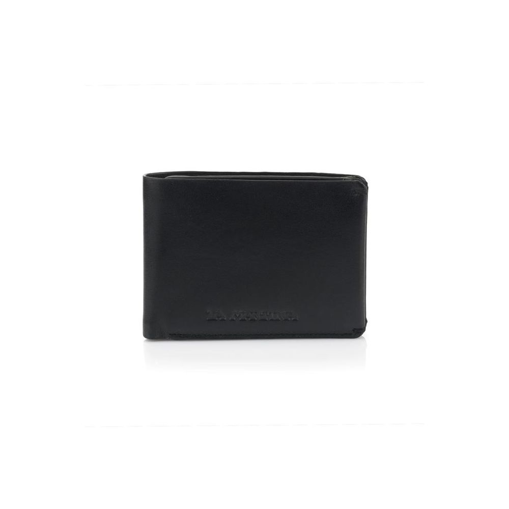 La Martina Polyester Polyurethane Denim Wallet - Black