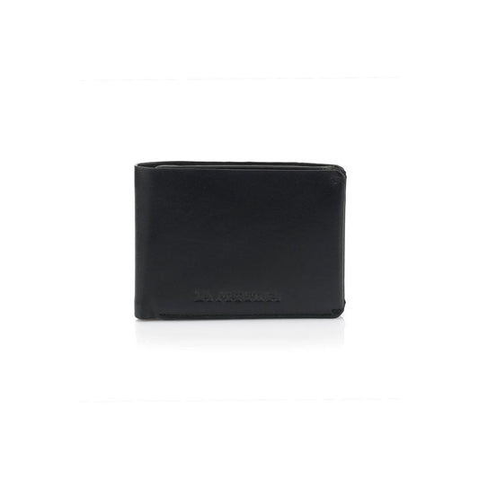 La Martina Polyester Polyurethane Denim Wallet - Black