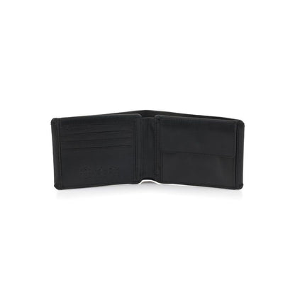 La Martina Polyester Polyurethane Denim Wallet - Black