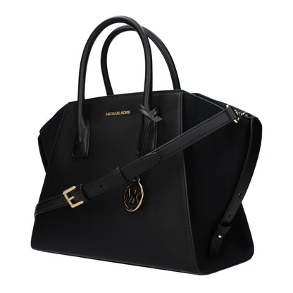 Handbag by Michael Kors for women in leather black features a refined silhouette, showcasing a secure , organized , and versatile adjustable-strap for a refined finish.