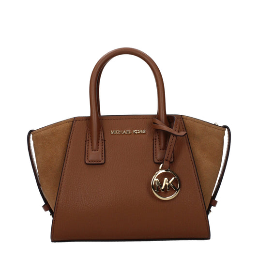 Handbag by Michael Kors for women in leather brown features a ornamental silhouette, showcasing a secure , ample , and ornamental adjustable-strap for a sophisticated look.