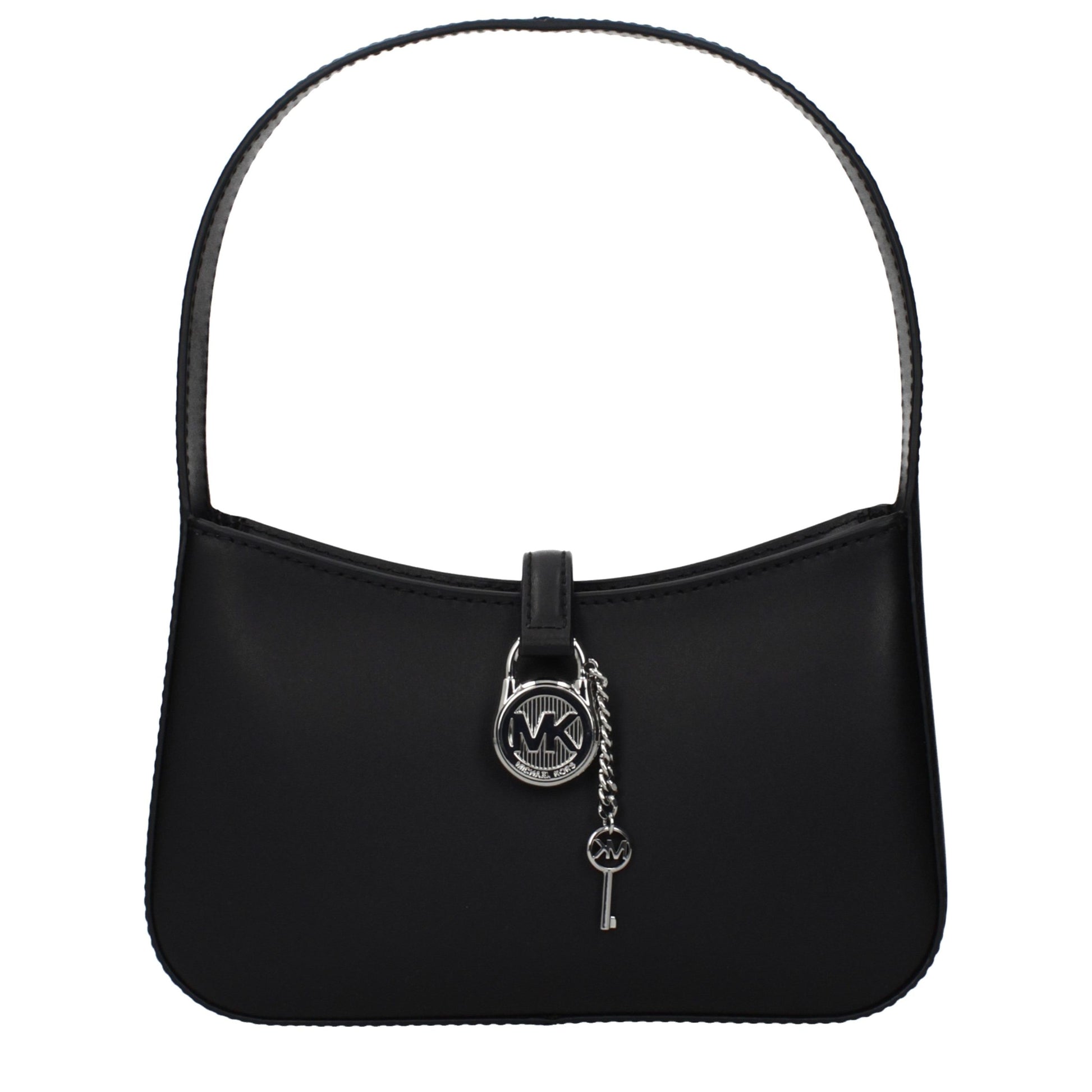 Handbag by Michael Kors for women in leather black features a ornamental silhouette, showcasing a secure , ample , and ornamental for a sophisticated look.