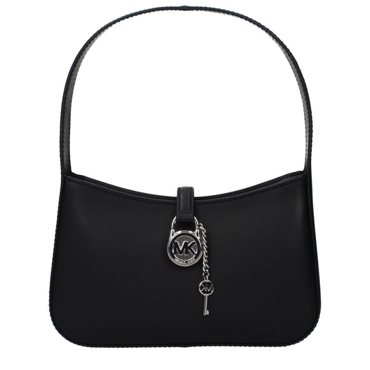 Handbag by Michael Kors for women in leather black features a ornamental silhouette, showcasing a secure , ample , and ornamental for a sophisticated look.