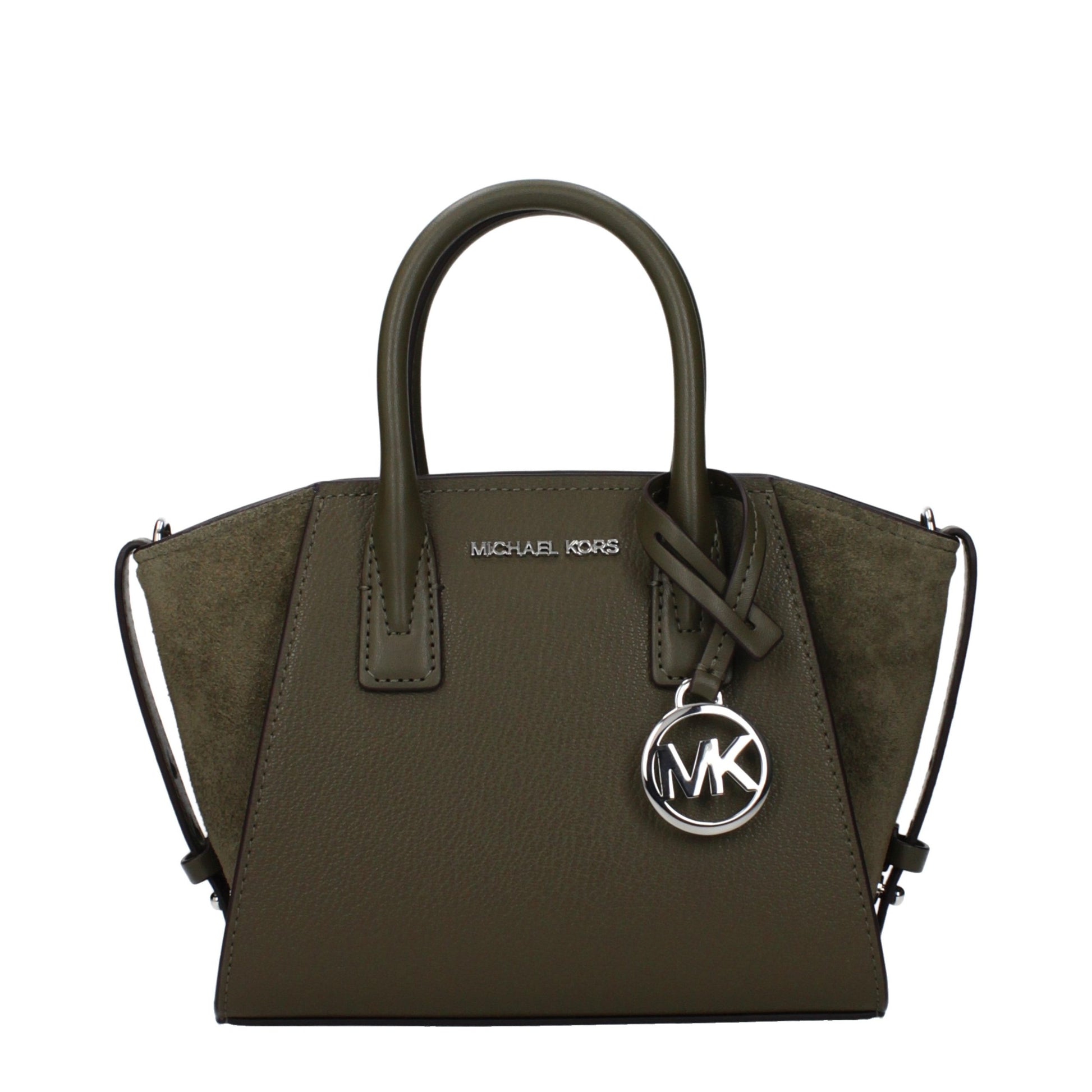 Handbag by Michael Kors for women in leather green features a signature silhouette, showcasing a secure and signature with versatile adjustable-strap for a sophisticated look.