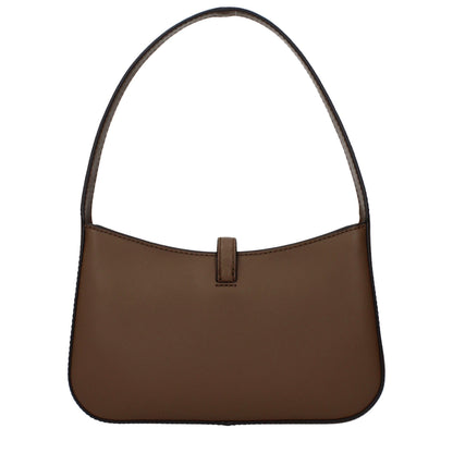 Handbag by Michael Kors for women in leather brown features a refined silhouette, showcasing a secure , organized , and versatile adjustable-strap for a refined finish.