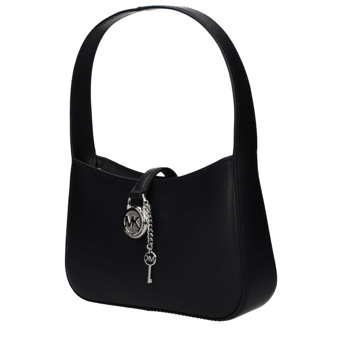 This Handbag by Michael Kors for women in leather and black presents a sculptural silhouette featuring a secure , ample , and versatile for a sculptural finish.