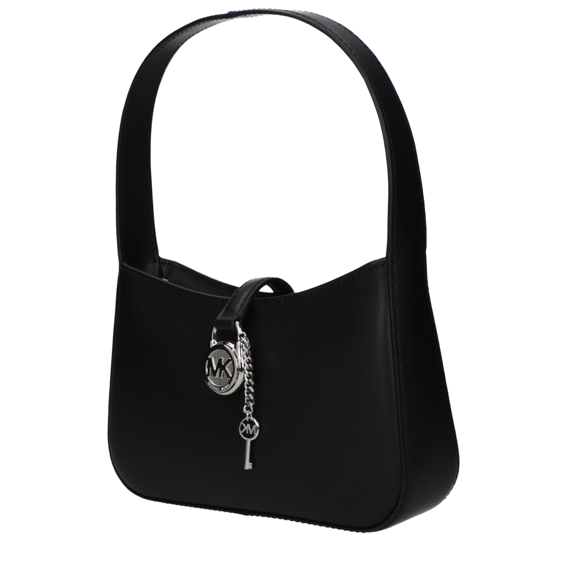 This Handbag by Michael Kors for women in leather and black presents a sculptural silhouette featuring a secure , ample , and versatile for a sculptural finish.