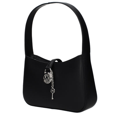 This Handbag by Michael Kors for women in leather and black presents a sculptural silhouette featuring a secure , ample , and versatile for a sculptural finish.