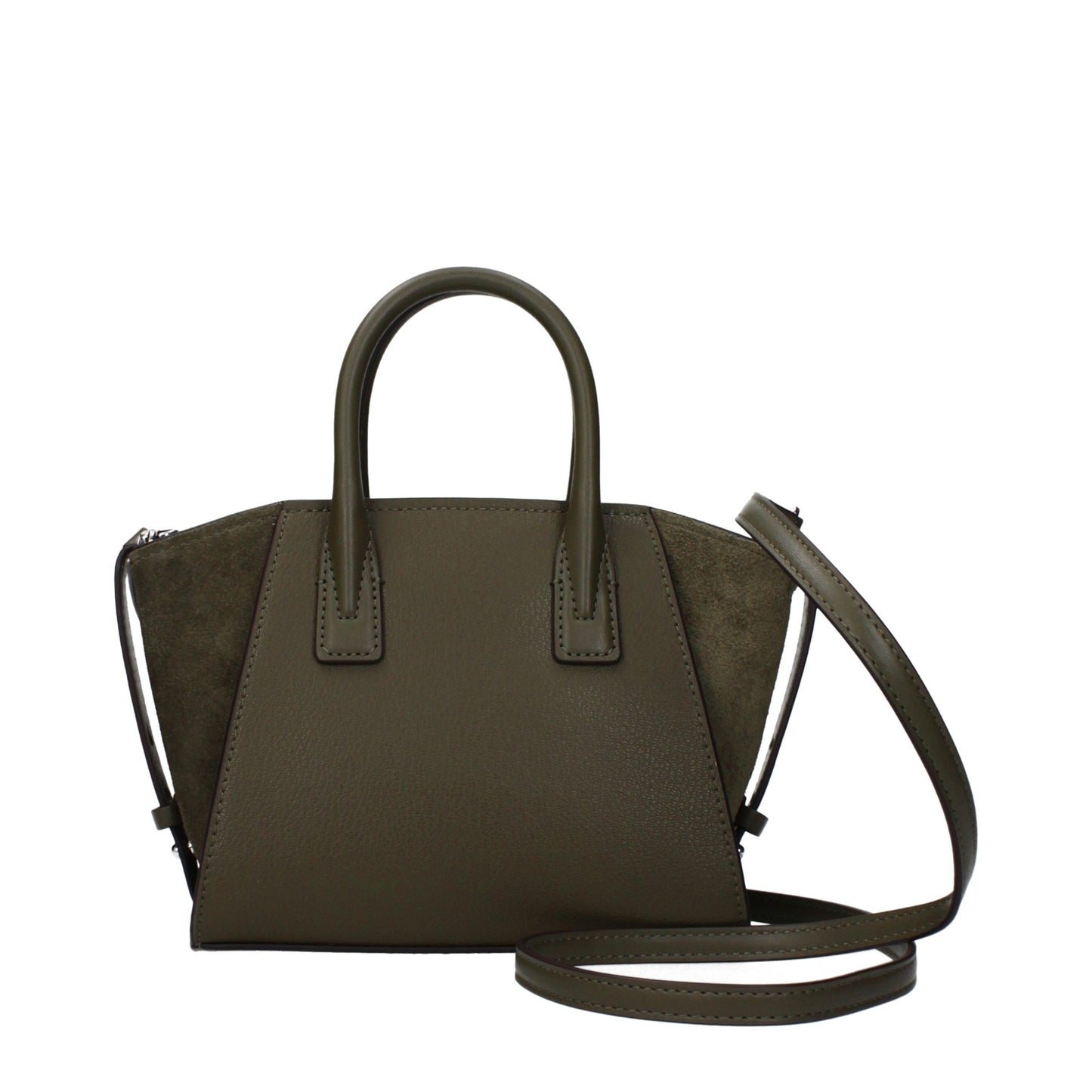Handbag by Michael Kors for women in leather green features a refined silhouette, showcasing a secure , organized , and versatile adjustable-strap for a refined finish.