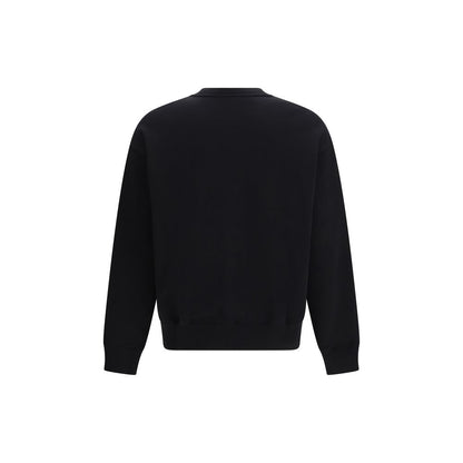 Sweatshirt by Moschino for men in organic cotton black, signature & print showcases a slouchy chic silhouette, artfully detailed with a slouchy chic crew neckline and for a slouchy chic finish.