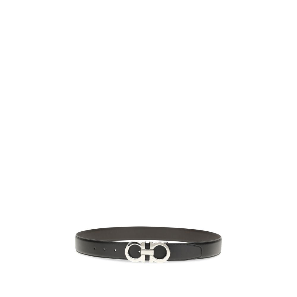 Belt by Ferragamo for men in bos taurus calf leather black & silver features an distinguished design, perfectly showcasing the sophisticated craftsmanship of this distinguished Gancini Bos Taurus Calf Leather Belt.