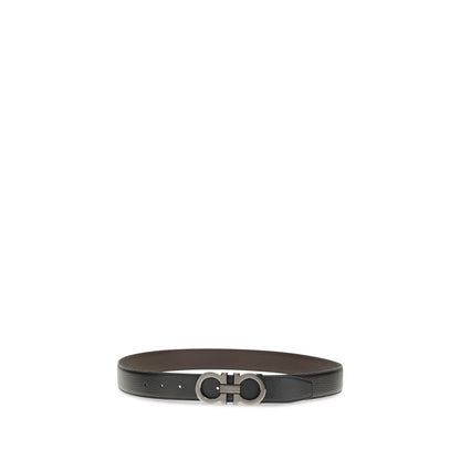 Belt by Ferragamo for men in bos taurus grained calfskin leather black features a artisanal-chic design, artfully capturing the essence of the Gancini Bos Taurus Grained Calfskin Leather Belt with a artisanal-chic finish.