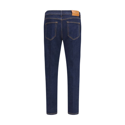 Jeans by PT Torino for men in stretch denim cotton blue features an sartorial regular-fit and long with a cut for a sartorial finish.