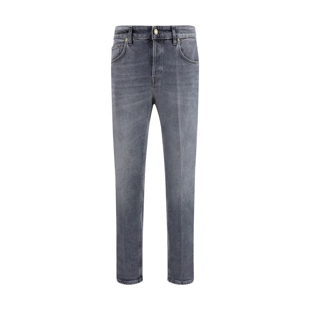 Jeans by PT Torino for men in stretch denim cotton gray presents a tailored silhouette, showcasing a tailored regular-fit and long cut with a refined for a truly tailored aesthetic.