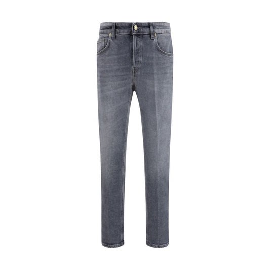 Jeans by PT Torino for men in stretch denim cotton gray features an sartorial regular-fit and long with a cut for a sartorial finish.