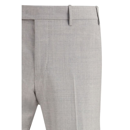Trousers by PT Torino for men in wool gray presents a perennial silhouette, meticulously tailored with a regular-fit cut, long finish, and an elegant .