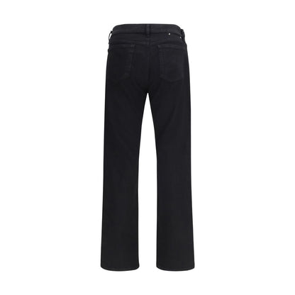 Jeans by Golden Goose for men in stretch denim cotton black & signature features an sartorial regular-fit & slim and long with a mid rise cut for a sartorial finish.