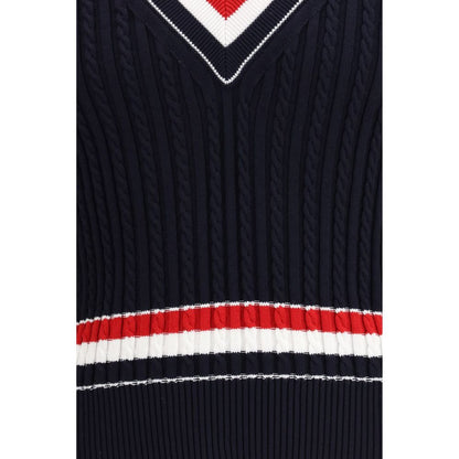 Sweatshirt by Thom Browne for men in cotton blue features an exquisite silhouette, showcasing and details for a exquisite look.